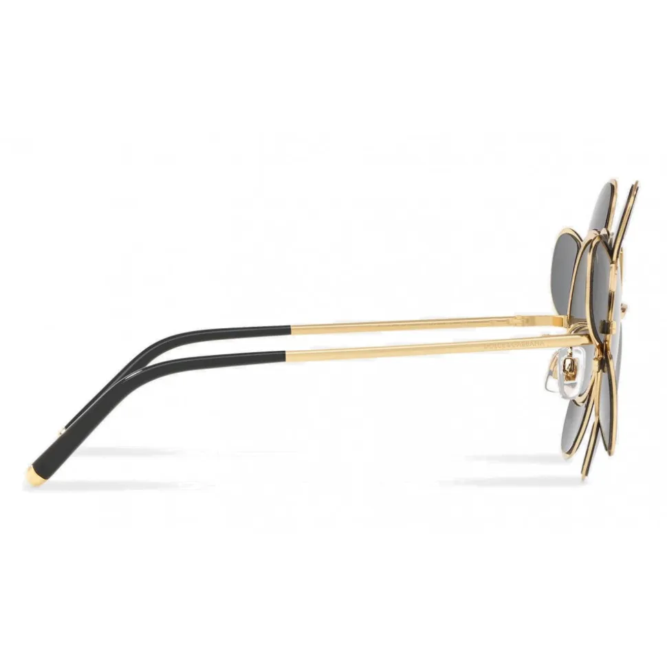 Dolce & Gabbana - Metal Sunglasses Inspiration Flower - Gold - Dolce & Gabbana Eyewear - Avvenice