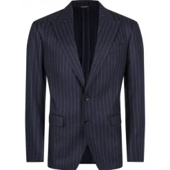 Dolce & Gabbana - Navy Blue Pinstripe Jacket - Dolce & Gabbana Exclusive Luxury Collection - Avvenice