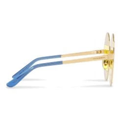 Dolce & Gabbana - Oval Metal Sunglasses with Crystals - Shiny Gold Multicolored - Dolce & Gabbana Eyewear - Avvenice