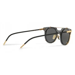 Dolce & Gabbana - Panthos Sunglasses with Metal Structure - Black and Shiny Gold - Dolce & Gabbana Eyewear - Avvenice