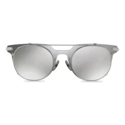 Dolce & Gabbana - Panthos Sunglasses with Metal Structure - Mirror Gray - Dolce & Gabbana Eyewear - Avvenice