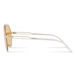 Dolce & Gabbana - Pilot Sunglasses with Metallic Profile - Light Shiny Gold - Dolce & Gabbana Eyewear - Avvenice