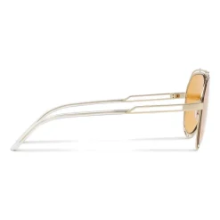 Dolce & Gabbana - Pilot Sunglasses with Metallic Profile - Light Shiny Gold - Dolce & Gabbana Eyewear - Avvenice