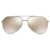 Dolce & Gabbana - Pilot Sunglasses in Gold Plated Metal - Plated Silver - Dolce & Gabbana Eyewear - Avvenice