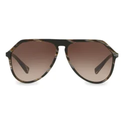 Dolce & Gabbana - Pilot Acetate Sunglasses with Key Bridge - Brown Horn Effect - Dolce & Gabbana Eyewear - Avvenice