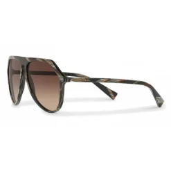 Dolce & Gabbana - Pilot Acetate Sunglasses with Key Bridge - Brown Horn Effect - Dolce & Gabbana Eyewear - Avvenice