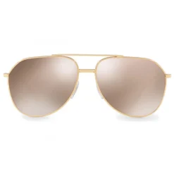 Dolce & Gabbana - Pilot Sunglasses in Gold Plated Metal - Plated Gold - Dolce & Gabbana Eyewear - Avvenice