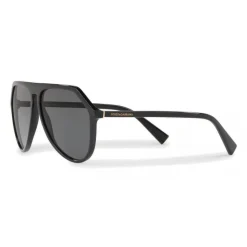 Dolce & Gabbana - Pilot Acetate Sunglasses with Key Bridge - Black - Dolce & Gabbana Eyewear - Avvenice