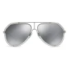 Dolce & Gabbana - Pilot Sunglasses with Metallic Profile - Shiny Grey Gun - Dolce & Gabbana Eyewear - Avvenice