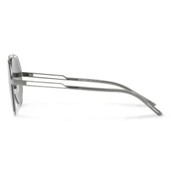 Dolce & Gabbana - Pilot Sunglasses with Metallic Profile - Shiny Grey Gun - Dolce & Gabbana Eyewear - Avvenice