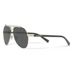 Dolce & Gabbana - Pilot Sunglasses in Shiny Metal - Black Matt - Dolce & Gabbana Eyewear - Avvenice