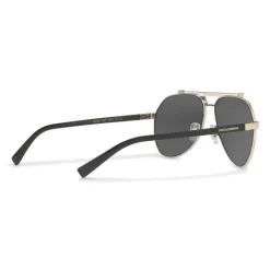 Dolce & Gabbana - Pilot Sunglasses in Shiny Metal - Black Matt - Dolce & Gabbana Eyewear - Avvenice