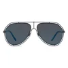 Dolce & Gabbana - Pilot Sunglasses with Metallic Profile - Shiny Blue - Dolce & Gabbana Eyewear - Avvenice