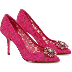 Dolce & Gabbana - Pink Calf Leather Blend Bellucci Taormina Pumps - Dolce & Gabbana Exclusive Luxury Collection - Avvenice