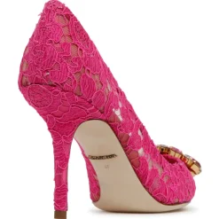 Dolce & Gabbana - Pink Calf Leather Blend Bellucci Taormina Pumps - Dolce & Gabbana Exclusive Luxury Collection - Avvenice