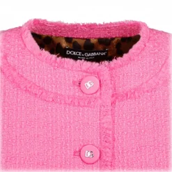 Dolce & Gabbana - Pink Short Raschel Tweed Jacket - Dolce & Gabbana Exclusive Luxury Collection - Avvenice