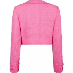 Dolce & Gabbana - Pink Short Raschel Tweed Jacket - Dolce & Gabbana Exclusive Luxury Collection - Avvenice