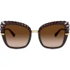 Dolce & Gabbana - Plisse Sunglasses - Brown - Dolce & Gabbana Eyewear - Avvenice