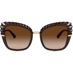 Dolce & Gabbana - Plisse Sunglasses - Brown - Dolce & Gabbana Eyewear - Avvenice