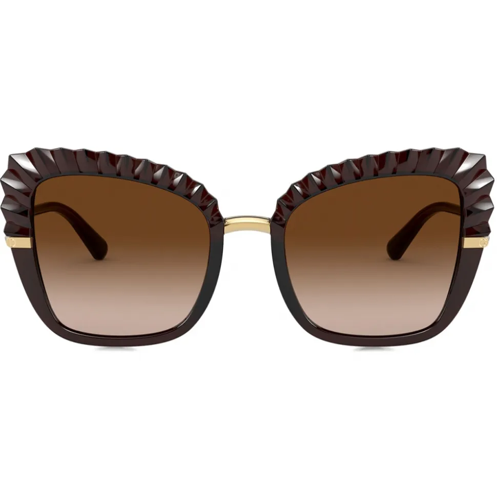 Dolce & Gabbana - Plisse Sunglasses - Brown - Dolce & Gabbana Eyewear - Avvenice