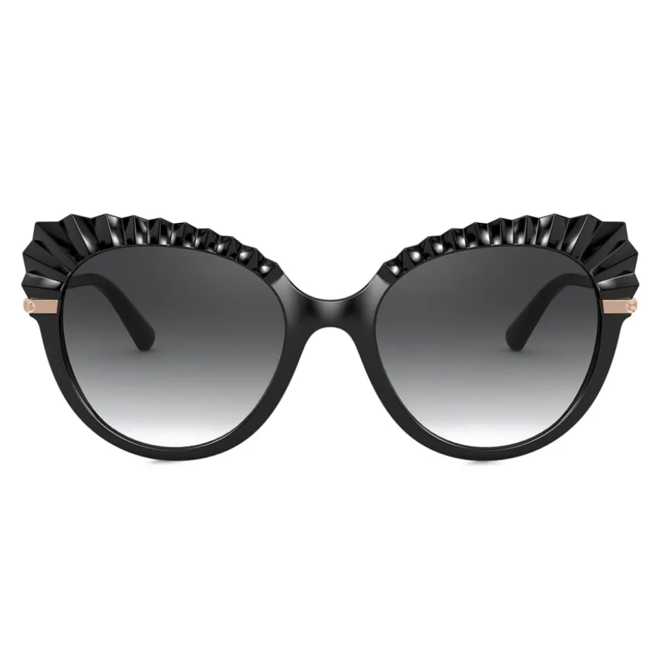 Dolce & Gabbana - Plisse Sunglasses - Black - Dolce & Gabbana Eyewear - Avvenice