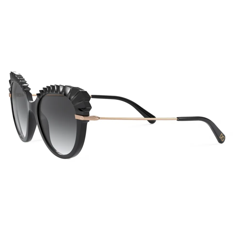 Dolce & Gabbana - Plisse Sunglasses - Black - Dolce & Gabbana Eyewear - Avvenice