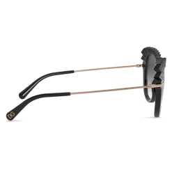 Dolce & Gabbana - Plisse Sunglasses - Black - Dolce & Gabbana Eyewear - Avvenice