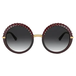 Dolce & Gabbana - Plisse Sunglasses - Burgundy - Dolce & Gabbana Eyewear - Avvenice