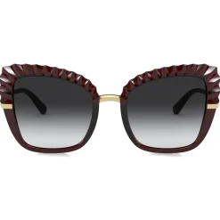 Dolce & Gabbana - Plisse Sunglasses - Burgundy - Dolce & Gabbana Eyewear - Avvenice