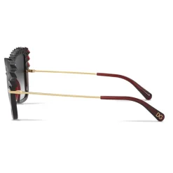 Dolce & Gabbana - Plisse Sunglasses - Burgundy - Dolce & Gabbana Eyewear - Avvenice