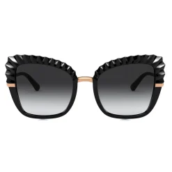Dolce & Gabbana - Plisse Sunglasses - Black - Dolce & Gabbana Eyewear - Avvenice