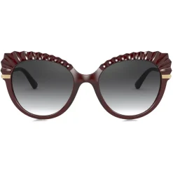 Dolce & Gabbana - Plisse Sunglasses - Burgundy - Dolce & Gabbana Eyewear - Avvenice