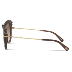 Dolce & Gabbana - Plisse Sunglasses - Brown - Dolce & Gabbana Eyewear - Avvenice