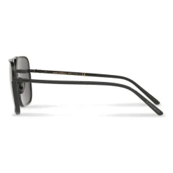 Dolce & Gabbana - Rectangular Sunglasses with Metal Bridge - Black Matt - Dolce & Gabbana Eyewear - Avvenice