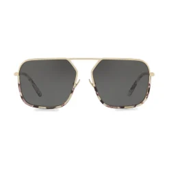 Dolce & Gabbana - Rectangular Sunglasses with Metal Bridge - Havana Gold - Dolce & Gabbana Eyewear - Avvenice