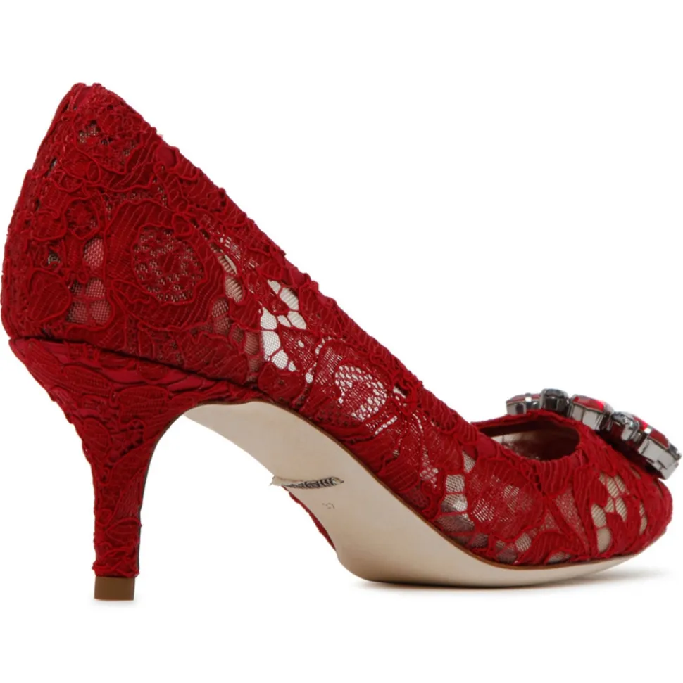 Dolce & Gabbana - Red Leather Bellucci Taormina Pumps - Dolce & Gabbana Exclusive Luxury Collection - Avvenice