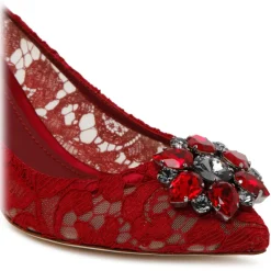 Dolce & Gabbana - Red Leather Bellucci Taormina Pumps - Dolce & Gabbana Exclusive Luxury Collection - Avvenice