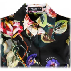 Dolce & Gabbana - Roseto Print Satin Shirt - Dolce & Gabbana Exclusive Luxury Collection - Avvenice