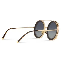 Dolce & Gabbana - Round Sunglasses Customize Your Eyes - Gold - Dolce & Gabbana Eyewear - Avvenice