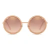 Dolce & Gabbana - Round Sunglasses with "Sacred Heart" Metal Profile - Rose Gold - Dolce & Gabbana Eyewear - Avvenice