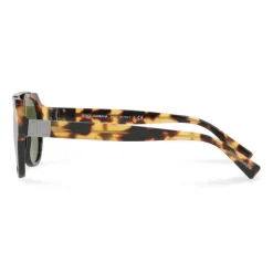 Dolce & Gabbana - Round Sunglasses with Double Bridge - Havana - Dolce & Gabbana Eyewear - Avvenice