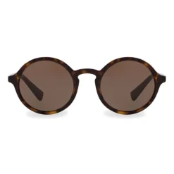 Dolce & Gabbana - Round Acetate Sunglasses with Key Bridge - Havana - Dolce & Gabbana Eyewear - Avvenice