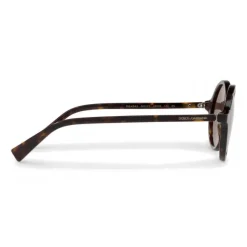 Dolce & Gabbana - Round Acetate Sunglasses with Key Bridge - Havana - Dolce & Gabbana Eyewear - Avvenice