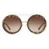 Dolce & Gabbana - Round Gold Metal Sunglasses with Clip On Leo - Dolce & Gabbana Eyewear - Avvenice