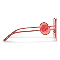 Dolce & Gabbana - Round Metal Sunglasses with DG Detail - Brilliant Burgundy - Dolce & Gabbana Eyewear - Avvenice