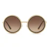 Dolce & Gabbana - Round Sunglasses with "Sacred Heart" Metal Profile - Gold & Havana - Dolce & Gabbana Eyewear - Avvenice