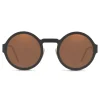 Dolce & Gabbana - Round Sunglasses with DG Logo - Black - Dolce & Gabbana Eyewear - Avvenice
