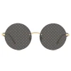 Dolce & Gabbana - Round Sunglasses Plaque Logo - Gold - Dolce & Gabbana Eyewear - Avvenice