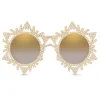 Dolce & Gabbana - Round Sunglasses with DG Star - Gold - Dolce & Gabbana Eyewear - Avvenice
