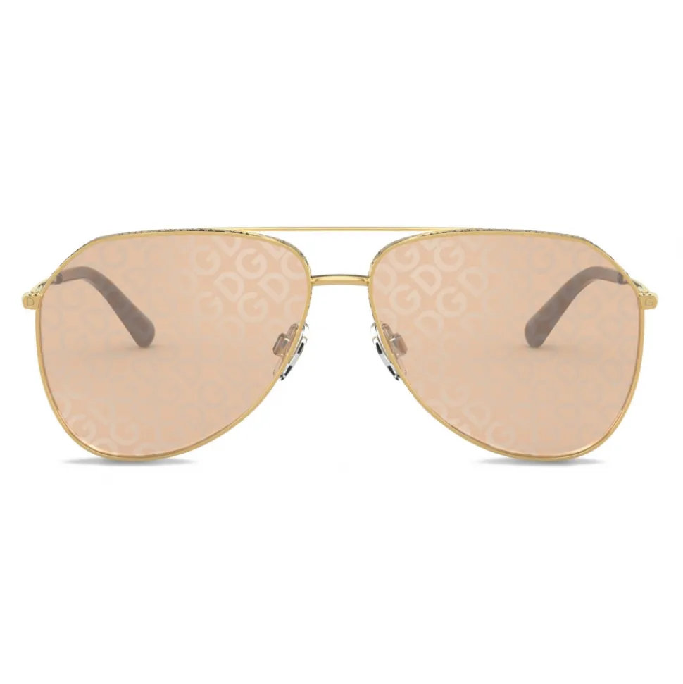 Dolce & Gabbana - Slim Sunglasses - Gold - Dolce & Gabbana Eyewear - Avvenice